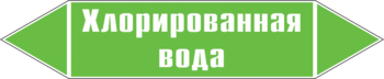 Маркировка трубопровода "хлорированная вода" (пленка, 126х26 мм) - Маркировка трубопроводов - Маркировки трубопроводов "ВОДА" - магазин "Охрана труда и Техника безопасности"